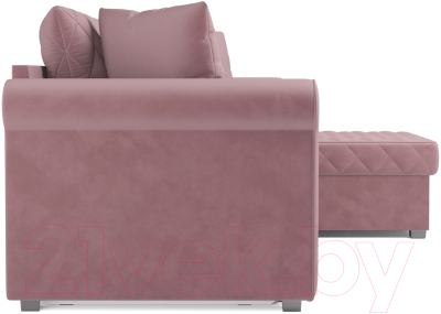 Диван угловой Mebel-Ars Берлин НВ-178 18 (велюр пудра)