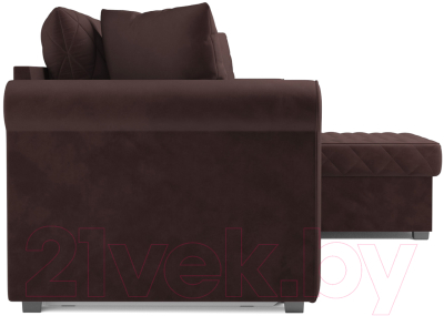 Диван угловой Mebel-Ars Берлин HB-178 16 (велюр шоколад)