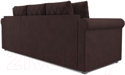 Диван угловой Mebel-Ars Берлин HB-178 16 (велюр шоколад)