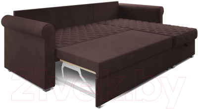 Диван угловой Mebel-Ars Берлин HB-178 16 (велюр шоколад)