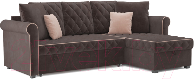 Диван угловой Mebel-Ars Берлин (кордрой коричневый) - фото