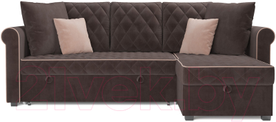 Диван угловой Mebel-Ars Берлин (кордрой коричневый)
