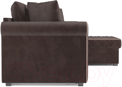Диван угловой Mebel-Ars Берлин (кордрой коричневый)