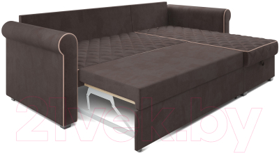 Диван угловой Mebel-Ars Берлин (кордрой коричневый)