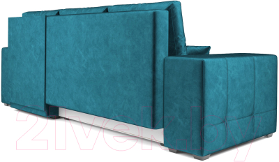 Диван угловой Mebel-Ars Монреаль правый (бархат сине-зеленый/Star Velvet 43 Black Green)