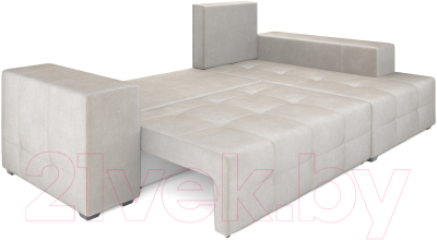 Диван угловой Mebel-Ars Монреаль правый (бархат бежевый/Star Velvet 6 Beige)