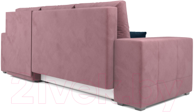 Диван угловой Mebel-Ars Монреаль правый (велюр пудра НВ-178/18)