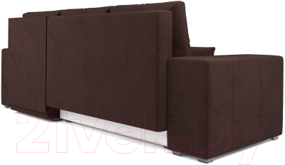Диван угловой Mebel-Ars Монреаль правый (велюр шоколад НВ-178/16)