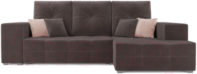 Диван угловой Mebel-Ars Монреаль правый (кордрой коричневый)