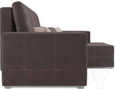 Диван угловой Mebel-Ars Монреаль правый (кордрой коричневый)