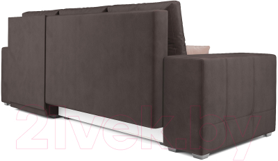 Диван угловой Mebel-Ars Монреаль правый (кордрой коричневый)