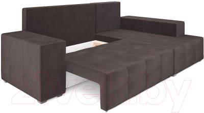 Диван угловой Mebel-Ars Монреаль правый (кордрой коричневый)