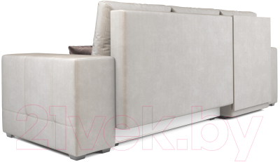 Диван угловой Mebel-Ars Монреаль левый (бархат бежевый/Star Velvet 6 Beige)