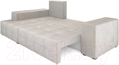 Диван угловой Mebel-Ars Монреаль левый (бархат бежевый/Star Velvet 6 Beige)