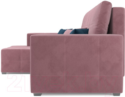 Диван угловой Mebel-Ars Монреаль левый (велюр пудра НВ-178/18)
