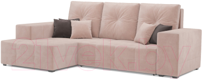 Диван угловой Mebel-Ars Монреаль левый (кордрой бежевый) - фото