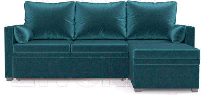 Диван угловой Mebel-Ars Париж (бархат сине-зеленый/Star Velvet 43 Black Green)