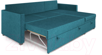 Диван угловой Mebel-Ars Париж (бархат сине-зеленый/Star Velvet 43 Black Green)