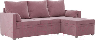 Диван угловой Mebel-Ars Париж (велюр пудра НВ-178 18) - фото