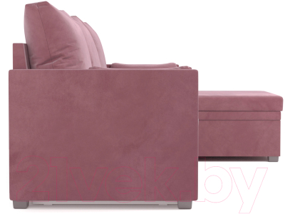 Диван угловой Mebel-Ars Париж (велюр пудра НВ-178 18)