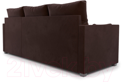 Диван угловой Mebel-Ars Париж (велюр шоколад HB-178 16)