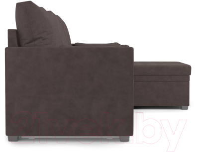Диван угловой Mebel-Ars Париж (кордрой коричневый)