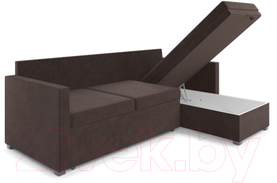 Диван угловой Mebel-Ars Париж (кордрой коричневый)