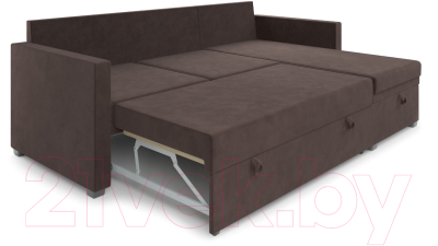 Диван угловой Mebel-Ars Париж (кордрой коричневый)