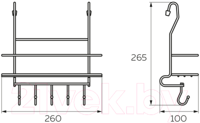 Полка многоцелевая на рейлинг Lemax MX-402 AB