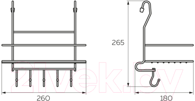 Держатель полотенец на рейлинг Lemax MX-403