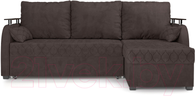 Диван угловой Mebel-Ars Токио (кордрой коричневый)