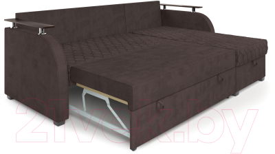 Диван угловой Mebel-Ars Токио (кордрой коричневый)