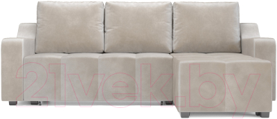 Диван угловой Mebel-Ars Берн (бархат бежевый/star velvet 6 light beige)
