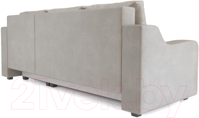 Диван угловой Mebel-Ars Берн (бархат бежевый/star velvet 6 light beige)