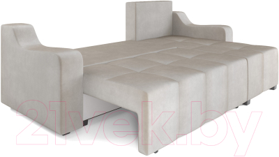 Диван угловой Mebel-Ars Берн (бархат бежевый/star velvet 6 light beige)