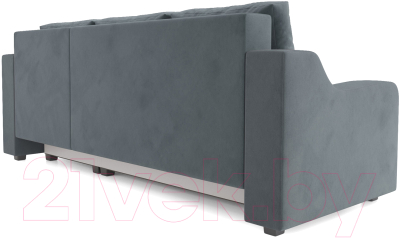 Диван угловой Mebel-Ars Берн HB-178 26 (велюр серо-синий)