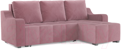 Диван угловой Mebel-Ars Берн НВ-178 18 (велюр пудра) - фото