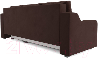 Диван угловой Mebel-Ars Берн HB-178 16 (велюр шоколад)
