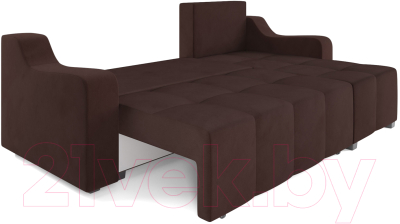 Диван угловой Mebel-Ars Берн HB-178 16 (велюр шоколад)