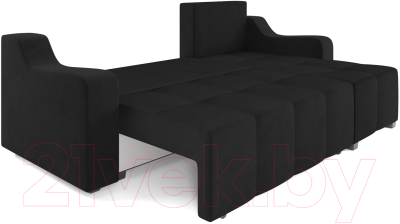 Диван угловой Mebel-Ars Берн НВ-178 17 (велюр черный)