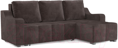 Диван угловой Mebel-Ars Берн (кордрой коричневый) - фото