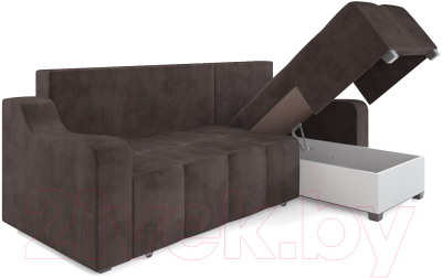 Диван угловой Mebel-Ars Берн (кордрой коричневый)