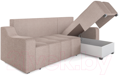 Диван угловой Mebel-Ars Берн (рогожка бежевая)
