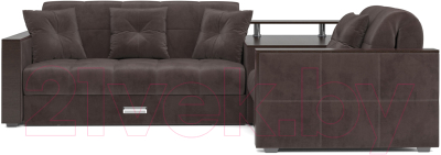 Диван угловой Mebel-Ars Прага (кордрой коричневый)
