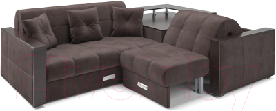 Диван угловой Mebel-Ars Прага (кордрой коричневый)