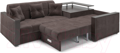 Диван угловой Mebel-Ars Прага (кордрой коричневый)