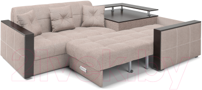 Диван угловой Mebel-Ars Прага (рогожка бежевая)