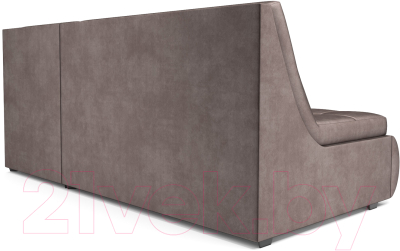 Диван угловой Mebel-Ars Дубай (бархат серо-шоколадный/Star Velvet 60 Cofee)