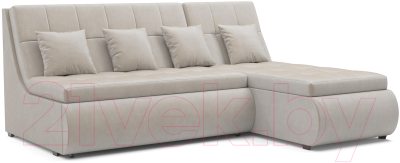 Диван угловой Mebel-Ars Дубай (бархат бежевый/Star Velvet 6 Light Beige) - фото