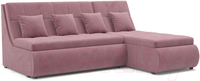 Диван угловой Mebel-Ars Дубай (велюр пудровый НВ-178 18) - фото